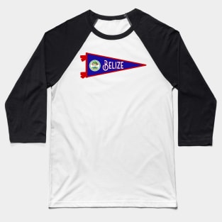 Belize Flag Pennant Baseball T-Shirt